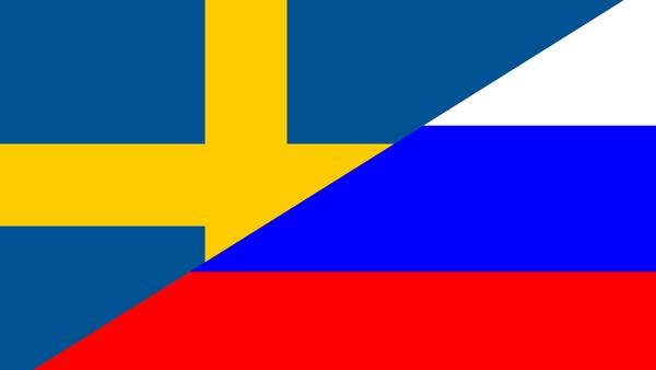 علم روسيا السويد