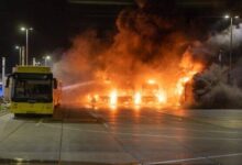 النيران تلتهم أكثر من 10 حافلات في أوترخت