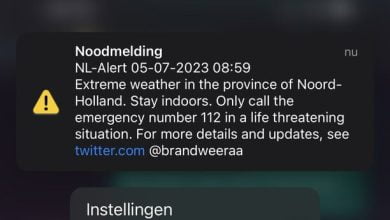 العاصفة بولي تجتاح هولندا وإعلان الكود الأحمر