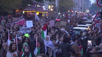 مظاهرة نصرة فلسطين غزة برلين ألمانيا
