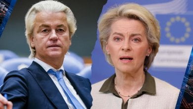 ئيسة المفوضية الأوروبية أورسولا فون دير لاين النائب الهولندي خيرت فيلدرز