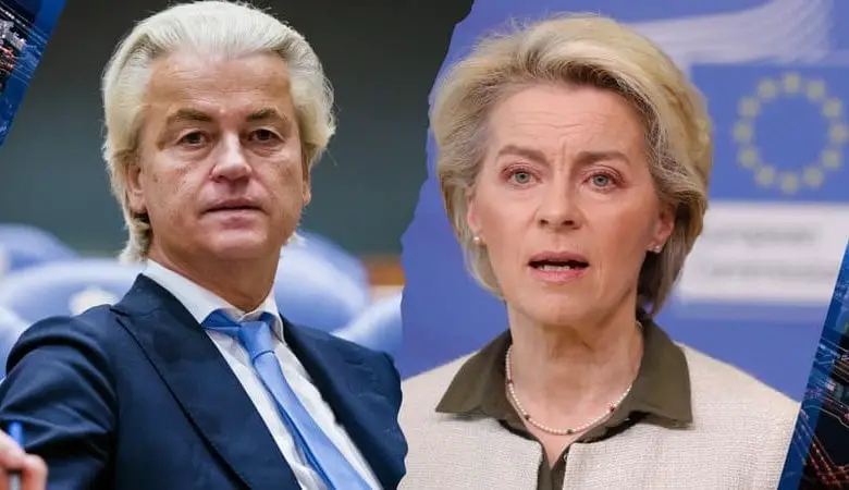 ئيسة المفوضية الأوروبية أورسولا فون دير لاين النائب الهولندي خيرت فيلدرز