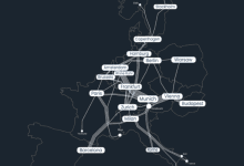 خط قطار ليلي يمر من أمستردام